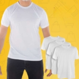 Kit 3 Camisetas 100% Algodão