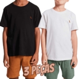 Kit 3 Camisetas Brasa Pica Pau Bordado Reserva Mini