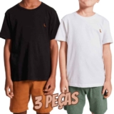 Kit 3 Camisetas Brasa Pica Pau Bordado Reserva Mini