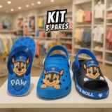 Kit 3 Em 1 Sandália + Babuche + Chinelo Infantil Menino Kids