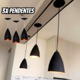Kit 3 Luminária Pendente Vegas Lustre Aluminio Sala/cozinha