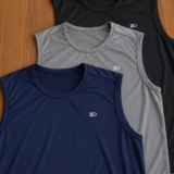 Kit 3 Regata Dry-fit Lisa Masculina Sandrini Academia Casual