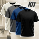 Kit 4 Camiseta Dry-fit Sandrini Masculina Academia Caminhada