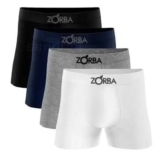 Kit 4 Cuecas Boxer Masculino Zorba Algodão Sem Costura Original