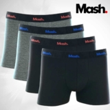 Kit 4 Cuecas Boxer Mash Cotton Algodão Elástico Premium 35MM Box Masculino Adulto
