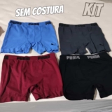 Kit 4 Cuecas Boxer Puma Poliamida Sem Costura Box Original