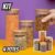 Kit 4 potes de vidro tampa de bambu herméticos redondos – Tüd – TUD