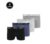Kit 4pçs Cueca MASH Boxer Logo Preto/Azul/Cinza