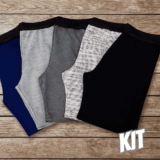 Kit 5 Bermudas Masculinas Moletom Casual Academia Treino