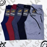 Kit 5 Bermudas Moletom Básica Com Amarração Academia Treino