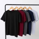 Kit 5 Camiseta Masculina 100% Algodão Basica Treino Esporte