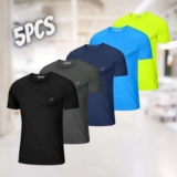 Kit 5 Camiseta Masculina Dry Fit Academia Esportes Slim Fit