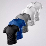 Kit 5 Camisetas Lisas Masculinas Básica Dry Fit Tradicional