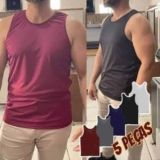 Kit 5 Camisetas Regatas Masculina Lisa Básica Academia Dry