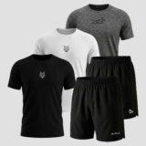 Kit 5 Peças Dry 3 Camisetas E 2 Bermudas Alpha