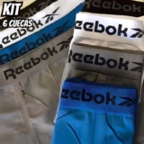 Kit 6 Cuecas Boxer Reebok Microfibra Sem Costura Original