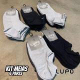 Kit 6 Pares Meias Original Lupo Sapatilha Cano Baixo Atacado