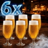 Kit 6 Taças Premium Cerveja 300ml Vidro Floripa Nadir Figueiredo