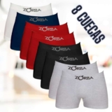 Kit 8 Cuecas Boxer Seamless com Algodão 781