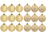 Kit Bola de Natal Dourada Lisa NATAL035M – Casambiente 7cm 18 Unidades