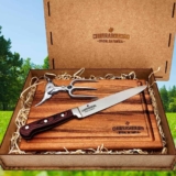Kit Churrasco Completo – Tábua, Faca e Garfo do Churrasqueiro Oficial da Família, Ideal para Presentear e Garantir o Melhor Churrasco com Praticidade