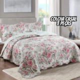 Kit Colcha Casal Bouti Cobre Leito 3 Peças 220×240 Heloise