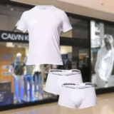 Kit Com 1 Camiseta E 2 Cuecas Trunk Calvin Klein