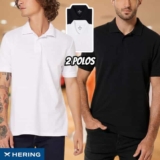 Kit Com 2 Camisas Polo Básicas Masculinas Hering
