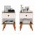 Kit com 2 Mesa de cabeceira Retrô Decore 1 Gaveta – Branco – rpm Móveis