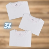 Kit Com 3 Camisetas Masculinas Básicas