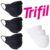 Kit com 3 Máscaras Caneladas em Microfibra Sem Costura, Trifil