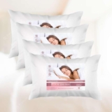 Kit com 4 Travesseiros Percal 200 Fios Fibra Siliconada Casa Dona