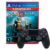 Kit Controle Sony Dualshock 4 PS4, Sem Fio, Preto + Jogo God of War Hits PS4