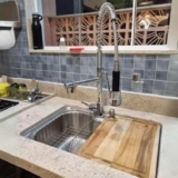 Kit Cuba Gourmet 60×42 Com Acessórios E Torneira Monocomando Cor Prateado