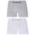 Kit Cueca Boxer D’uomo Sem Costura 2 Peças – Branco/Mescla
