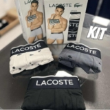 Kit Cueca Boxer Trunk Lacoste 3 Peças