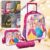 Kit De Mochila Escolar Magic Kids Mochila De Rodinhas Com Estojo E Lancheira Princesas