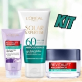 Kit L’Oréal Paris Antioleosidade: Gel Creme Hidratante Revitalif Hialurônico 49g + Gel de Limpeza Hialurônico 150g + Protetor Solar Facial Expertise Fps60 40g