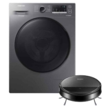 Kit Lava E Seca Wd11M Inverter Inox 11/7Kg E Aspirador Robô 2 Em 1 Com Wi-Fi Vr5000