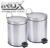 Kit Lixeiras 5 Litros em Inox, 2 unidades