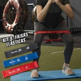 Kit Mini Band Muvin – Faixas Elásticas Circulares Com 3 Tensões – Diferentes Intensidades de Resistência – Elásticos Para Musculação – Exercícios – Força – Treino Funcional – Academia – Ginástica