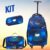 Kit Mochila de Rodinhas Infantil Menino Estojo Duplo Escolar Lancheira Térmica Masculina