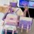 Kit Mochila Infantil Feminina Bolsinhas Lancheira Estojo Volta as Aulas Casual Dia Dia Moderna Resistente Linda