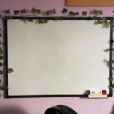 kit Quadro Branco Moldura MDF REVESTIDO na cor Aluminio Soft STALO, 60X40