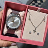 Kit Relógio Condor Aço Prata Modelo CO2035NTXK4K Feminino