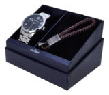 Kit Relógio Masculino Dia A Dia Co2035ndv/k3p Prata Condor Fundo Preto