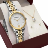 Kit Relógio Mondaine Bicolor Feminino 32795lpmkbe3k1