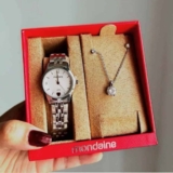 Kit Relógio Mondaine Prata Feminino 32610l0mkne2k1