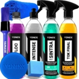 Kit Shampoo Neutro Vfloc Revitalizador Intense Limpador Sintra Fast Cera Automotiva Liquida Tok FInal Spray Vonixx