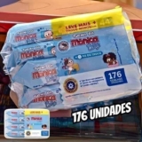 Kit Toalha Umedecida Hora Da Troca Turma Da Mônica 176 unidades